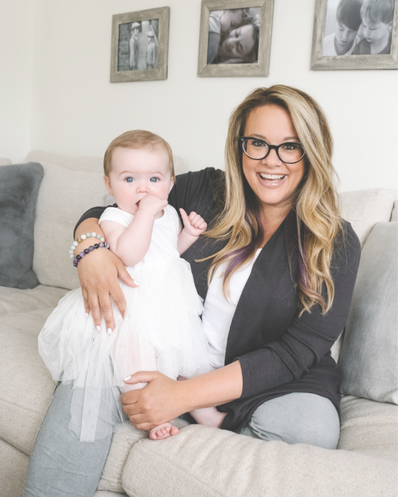 Tracy Braunstein with baby during family sleep consult