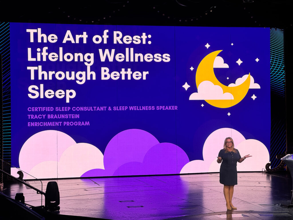 Tracy Braunstein delivering The Art of Rest Sleep Seminar