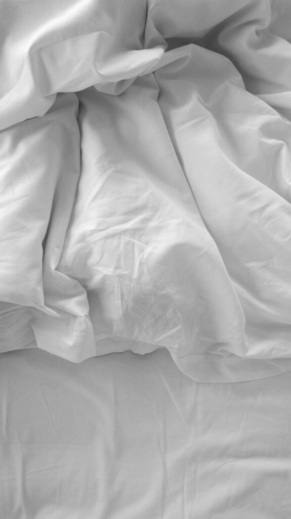 white bedding