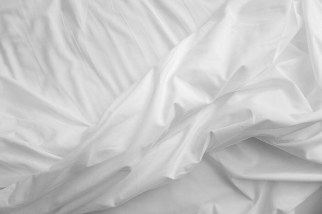 white bedding